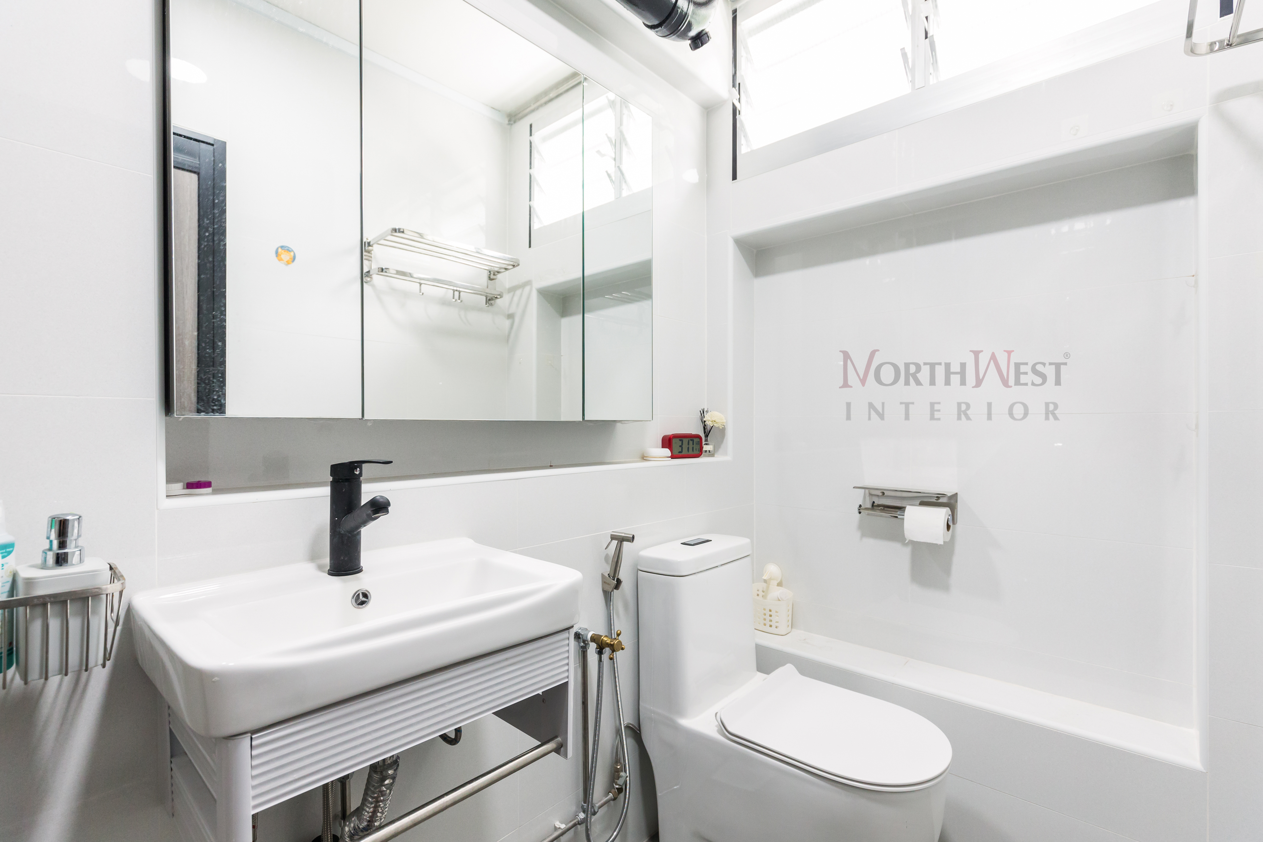 Contemporary, Industrial Design - Bathroom - HDB 4 Room - Design by NorthWest Interior Design Pte Ltd
