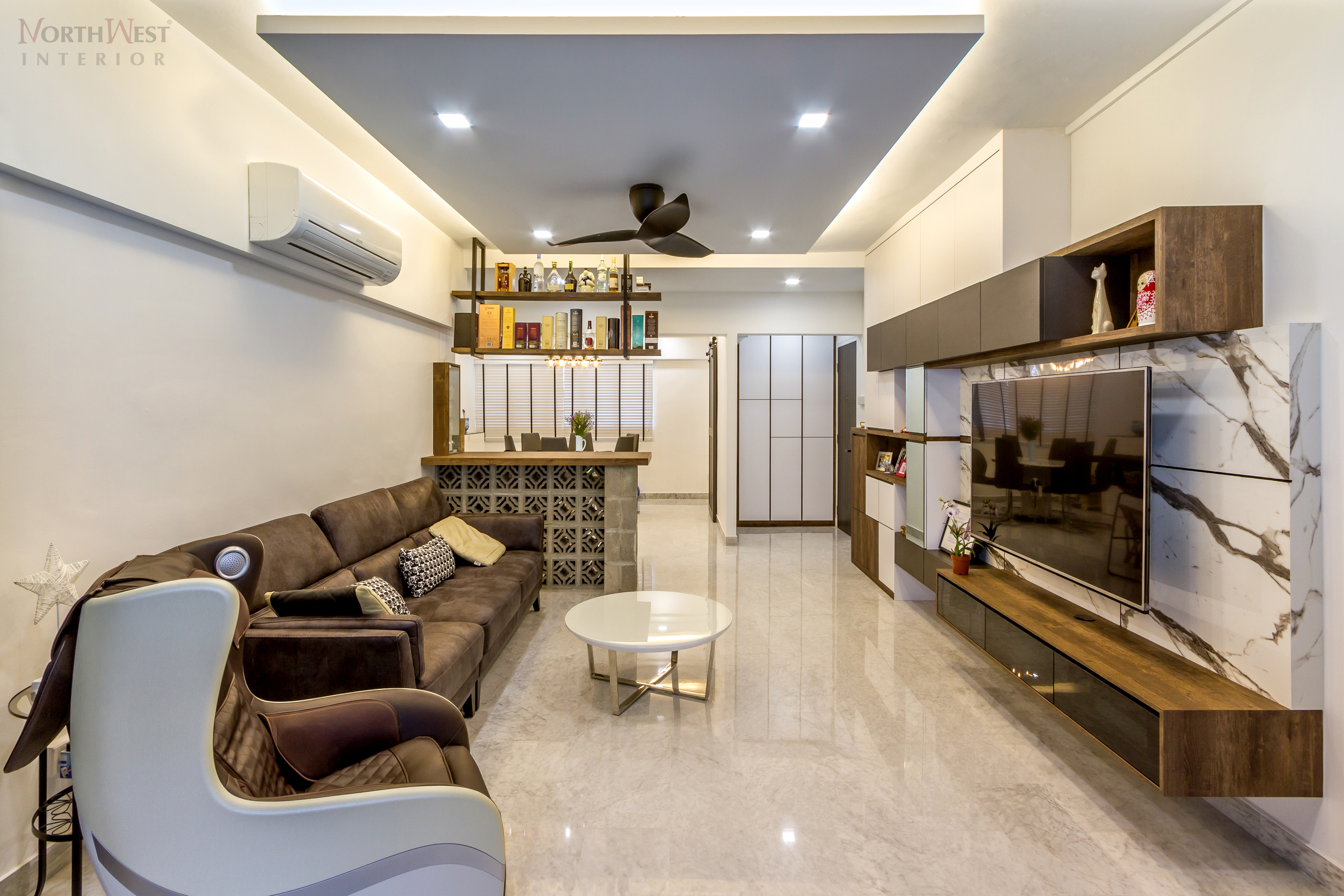 Contemporary, Retro, Vintage Design - Living Room - HDB 5 Room - Design by NorthWest Interior Design Pte Ltd