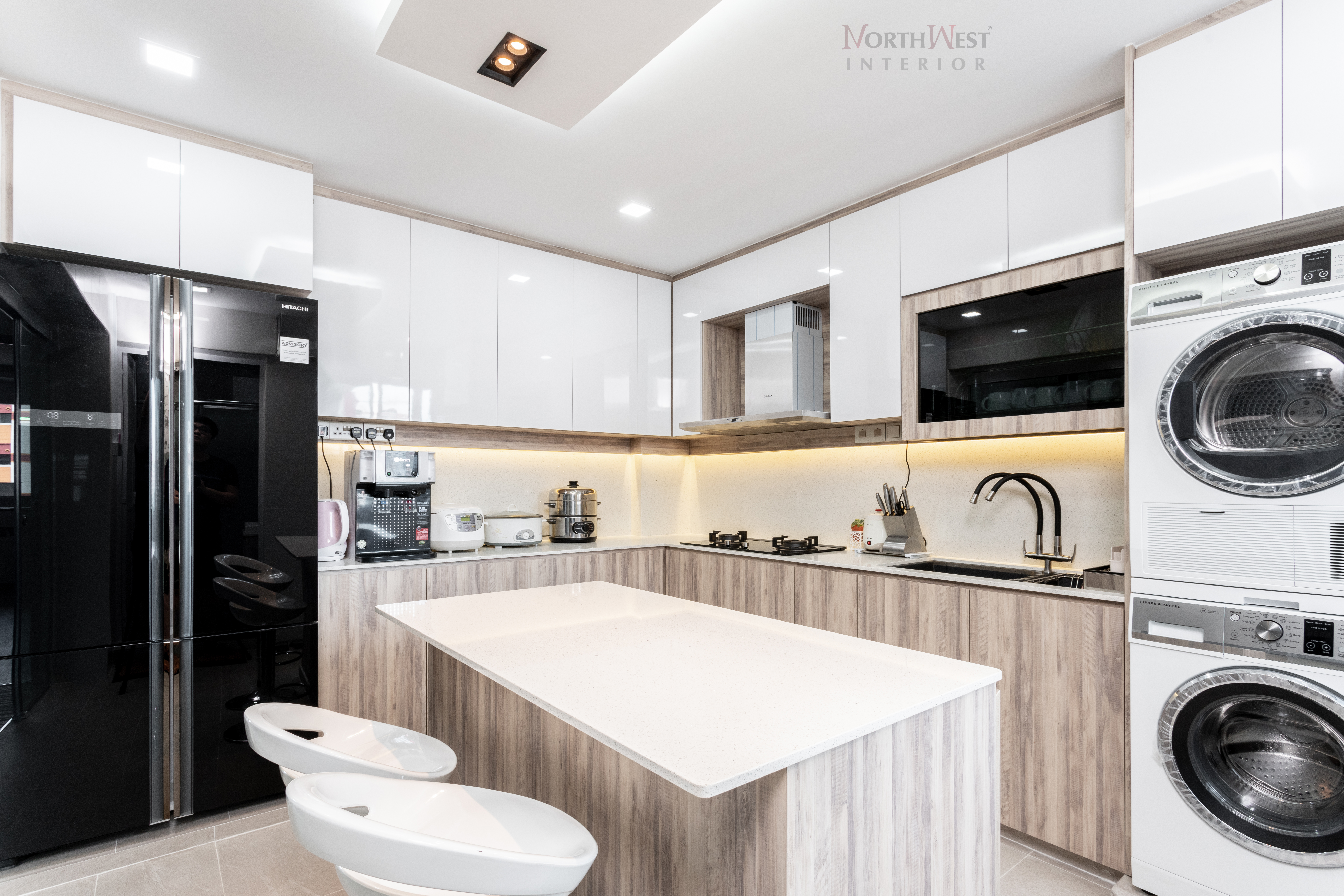Contemporary, Scandinavian Design - Kitchen - HDB 5 Room - Design by NorthWest Interior Design Pte Ltd