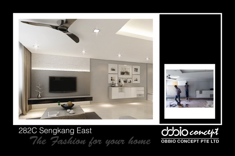 Contemporary, Minimalist, Modern Design - Living Room - HDB 5 Room - Design by obbio concept pte ltd