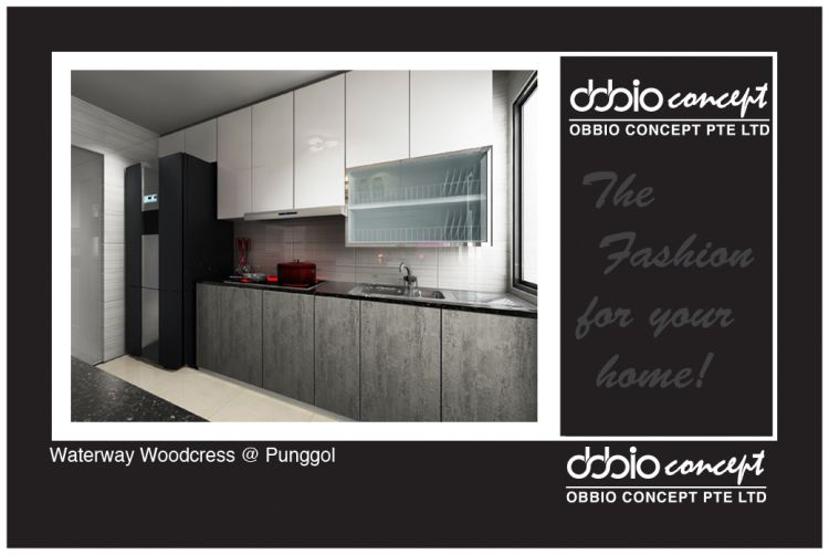 Contemporary, Modern Design - Kitchen - HDB 4 Room - Design by obbio concept pte ltd