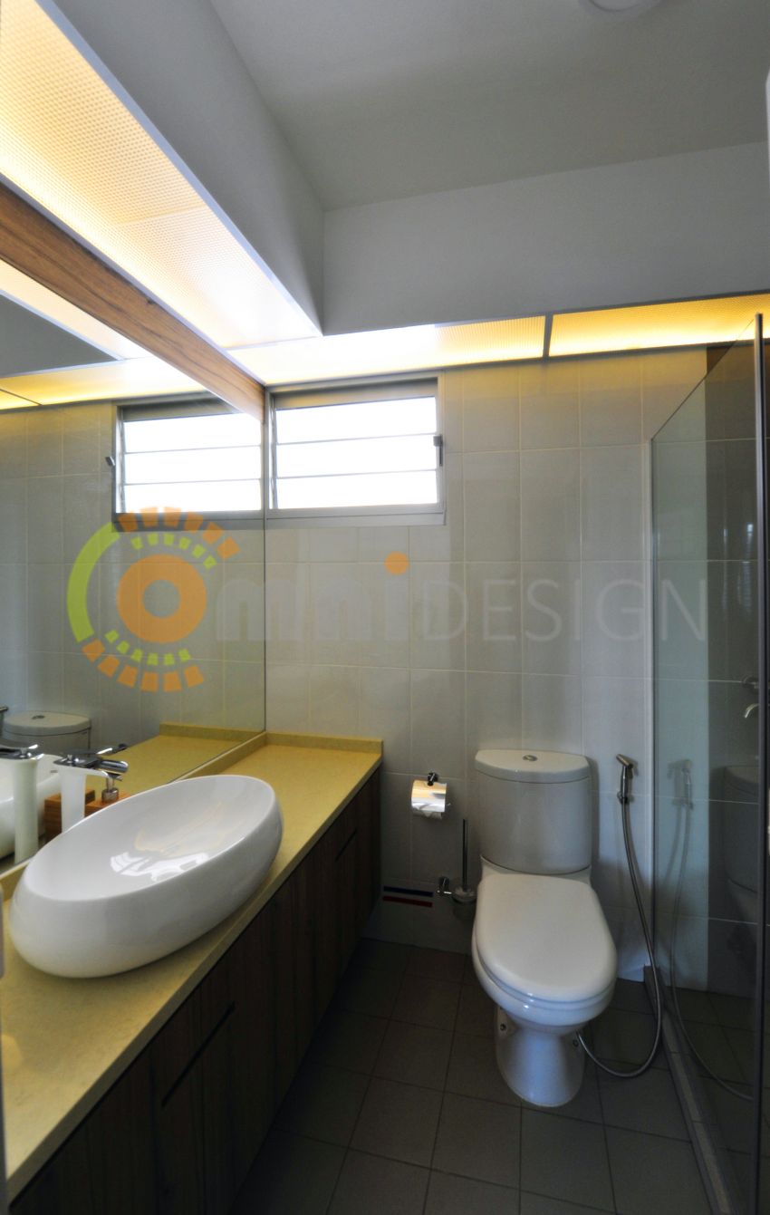 Contemporary Design - Bathroom - HDB 5 Room - Design by Omni Design Pte Ltd