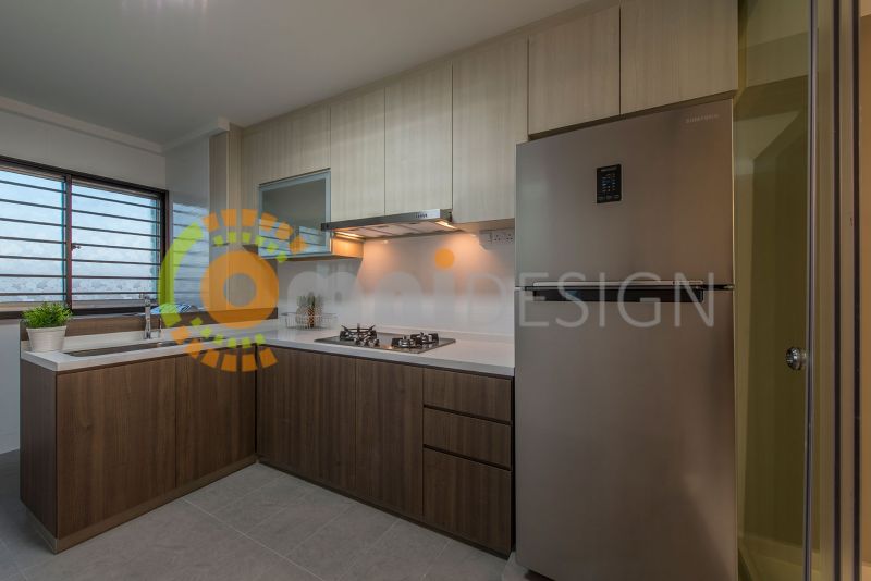 Contemporary, Modern Design - Kitchen - HDB 4 Room - Design by Omni Design Pte Ltd