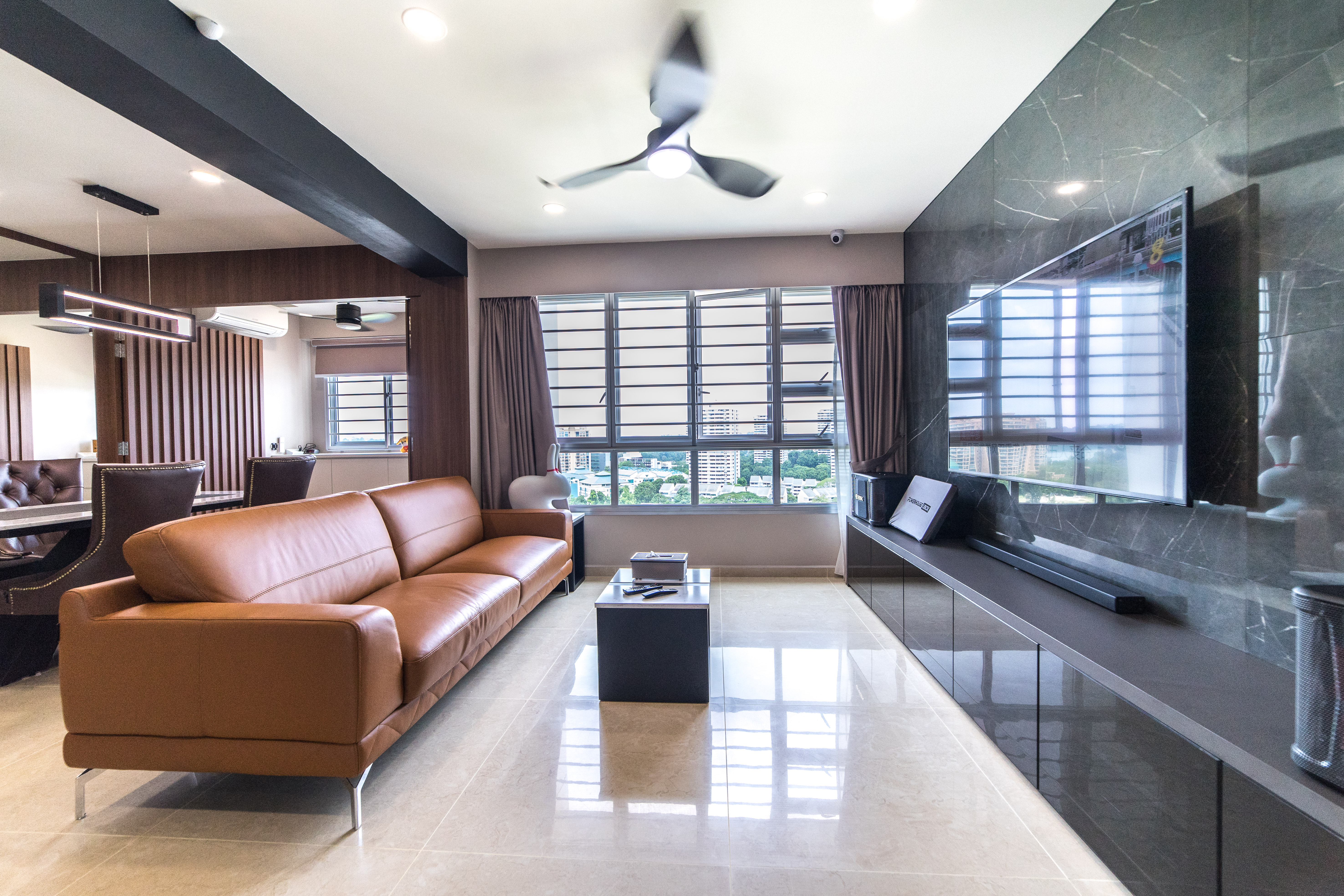 Contemporary Design - Living Room - HDB 4 Room - Design by Ovon Design Pte Ltd