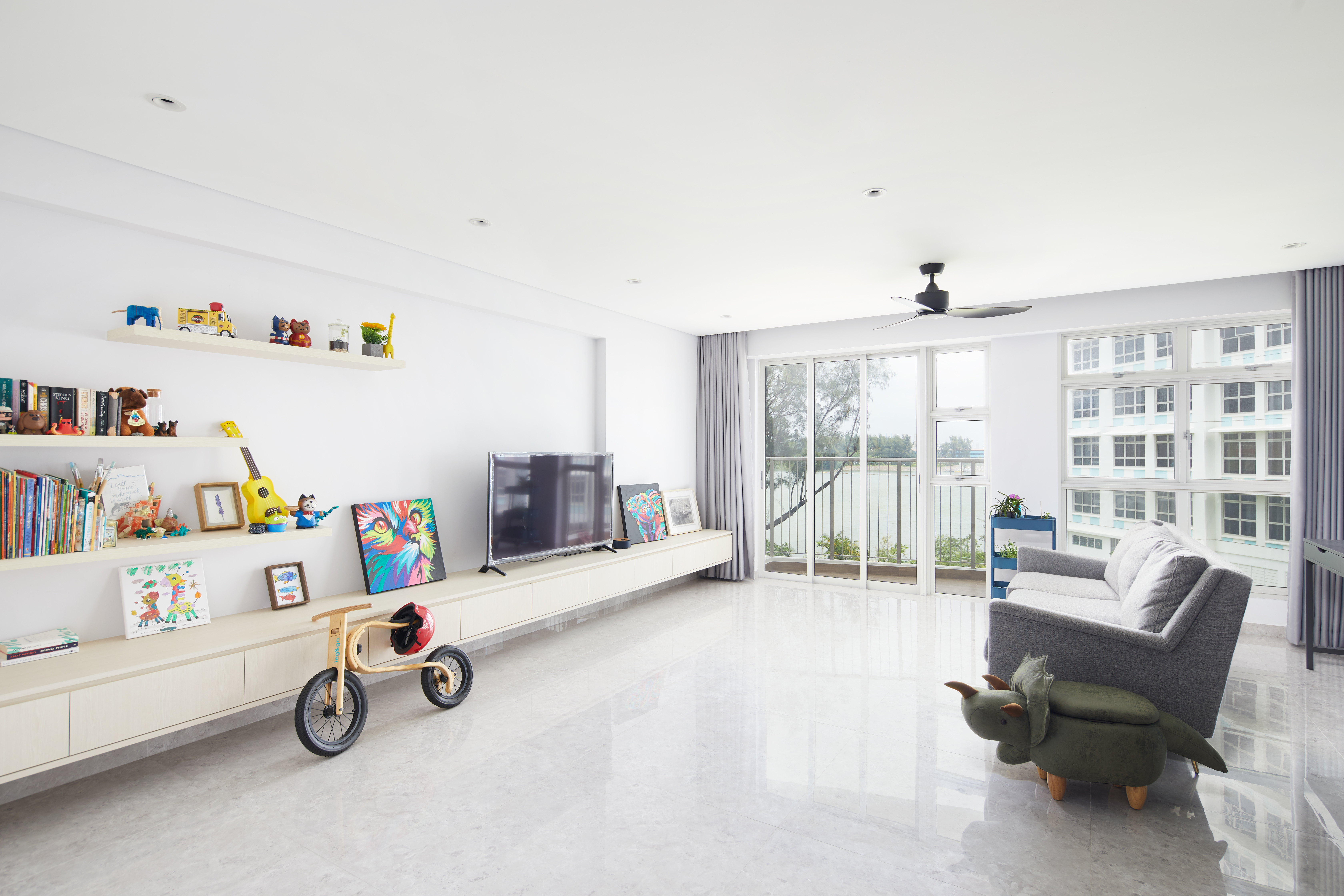 Scandinavian Design - Living Room - HDB 5 Room - Design by Ovon Design Pte Ltd