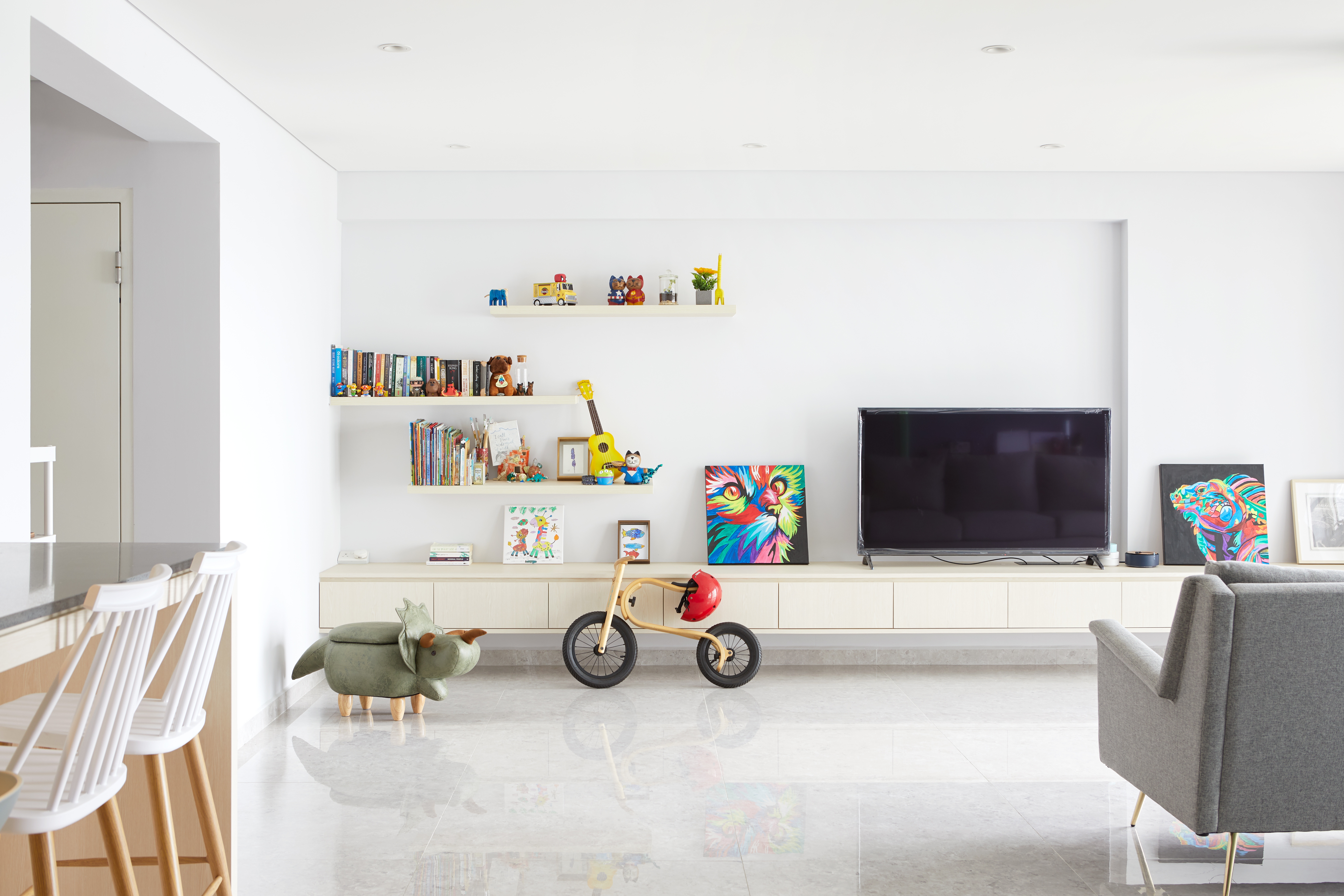 Scandinavian Design - Living Room - HDB 5 Room - Design by Ovon Design Pte Ltd