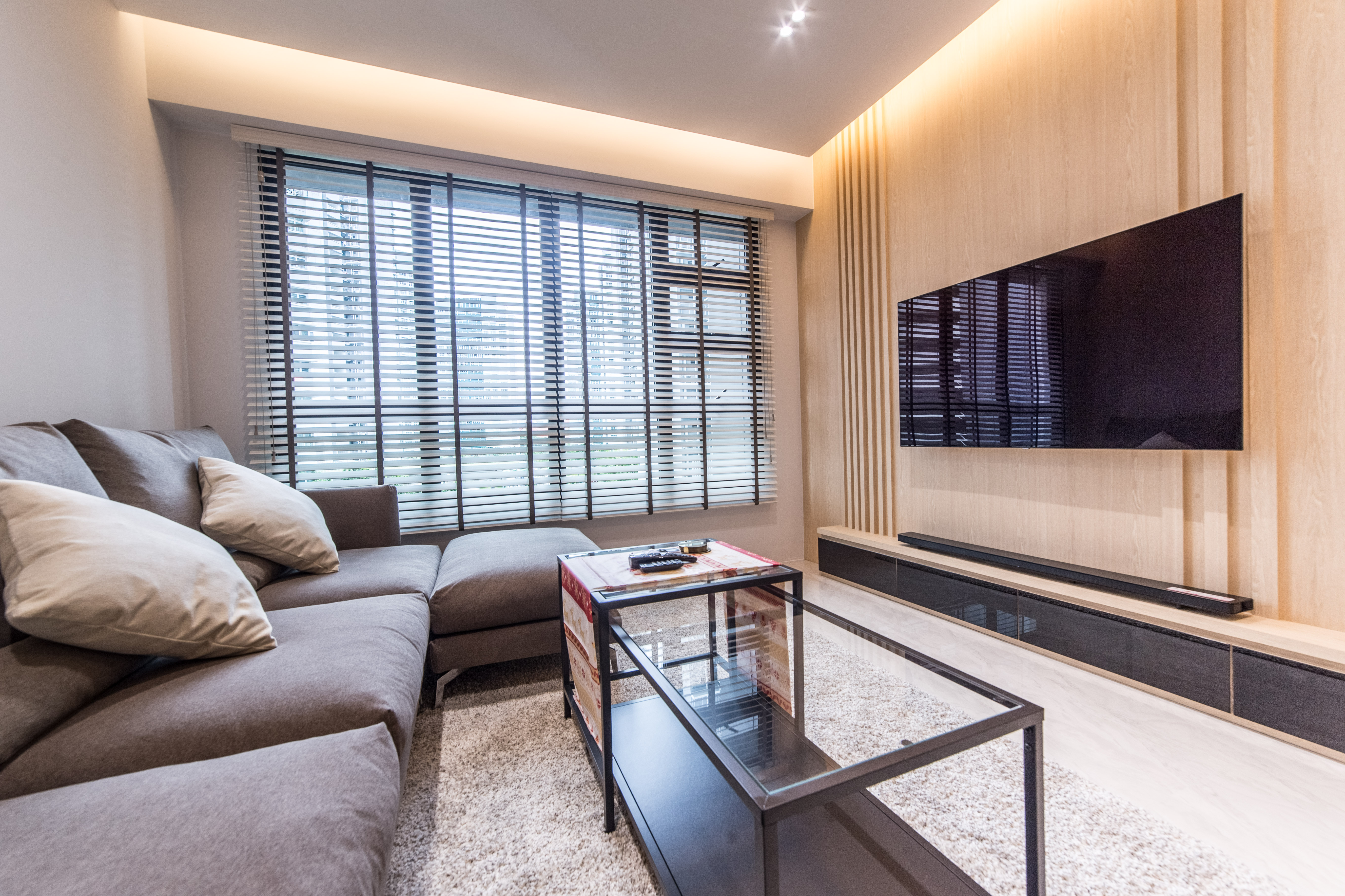 Contemporary Design - Living Room - HDB 4 Room - Design by Ovon Design Pte Ltd