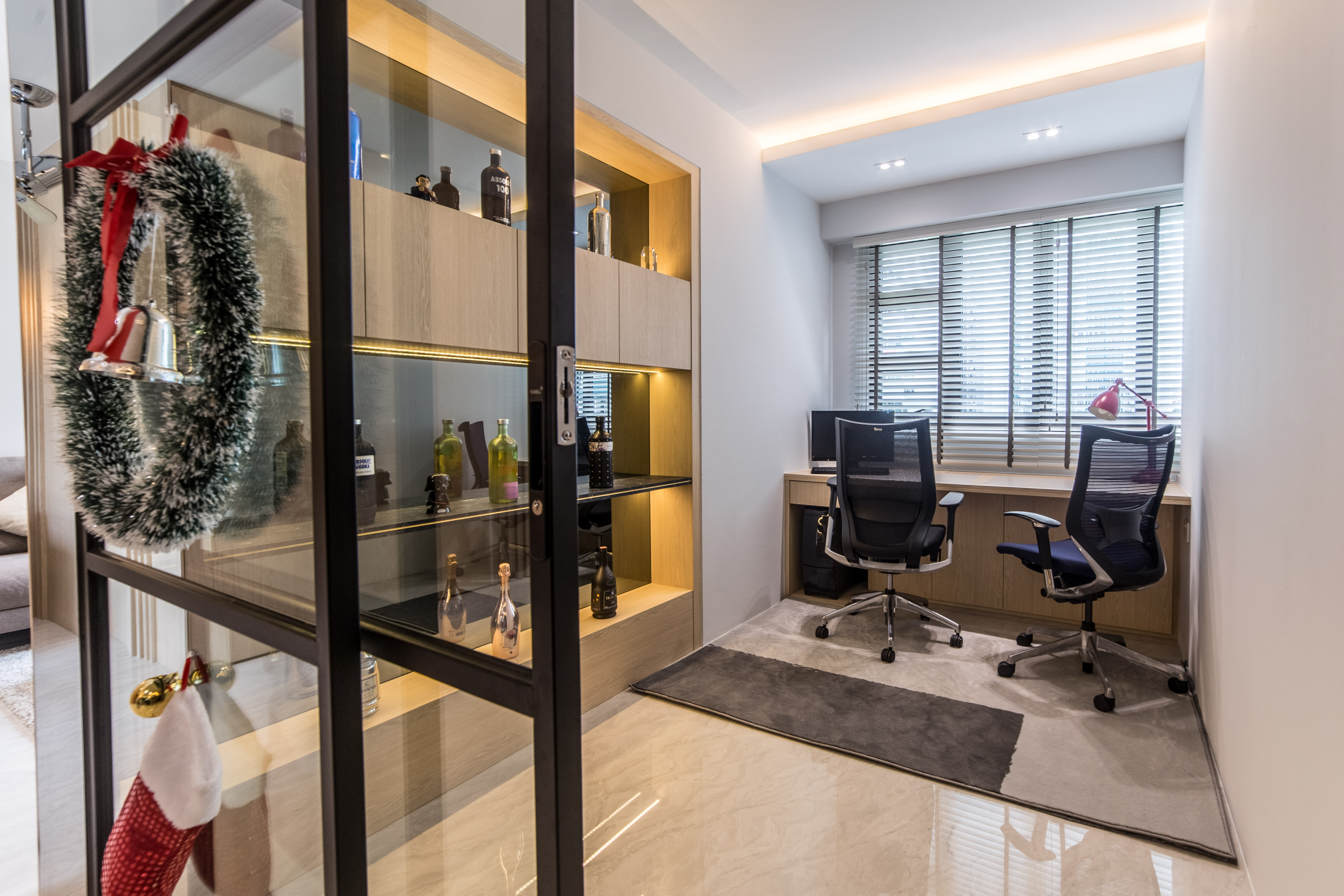 Contemporary Design - Study Room - HDB 4 Room - Design by Ovon Design Pte Ltd