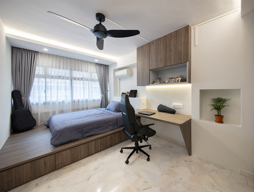 Contemporary Design - Bedroom - HDB 4 Room - Design by Ovon Design Pte Ltd