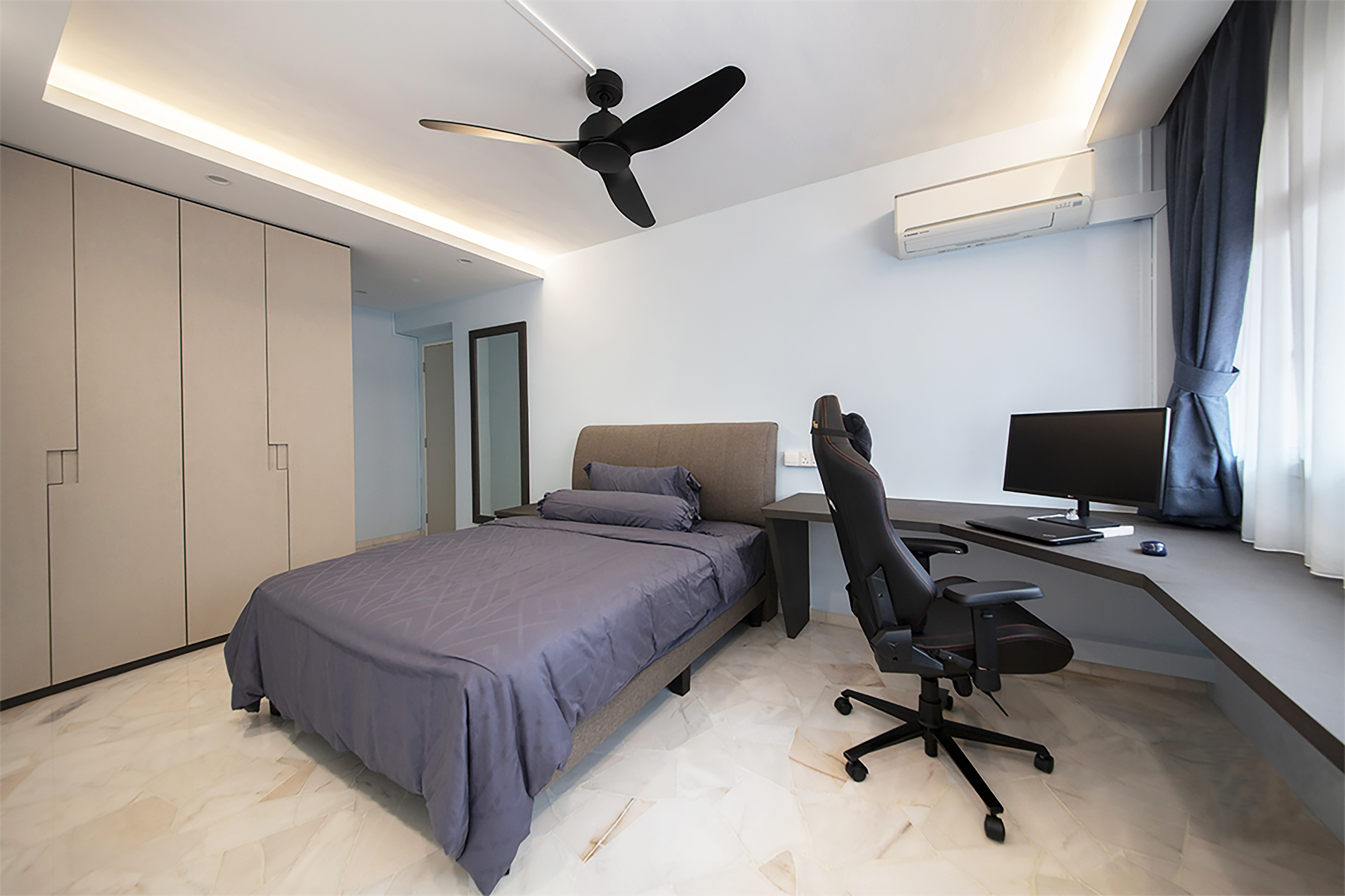 Contemporary Design - Bedroom - HDB 4 Room - Design by Ovon Design Pte Ltd