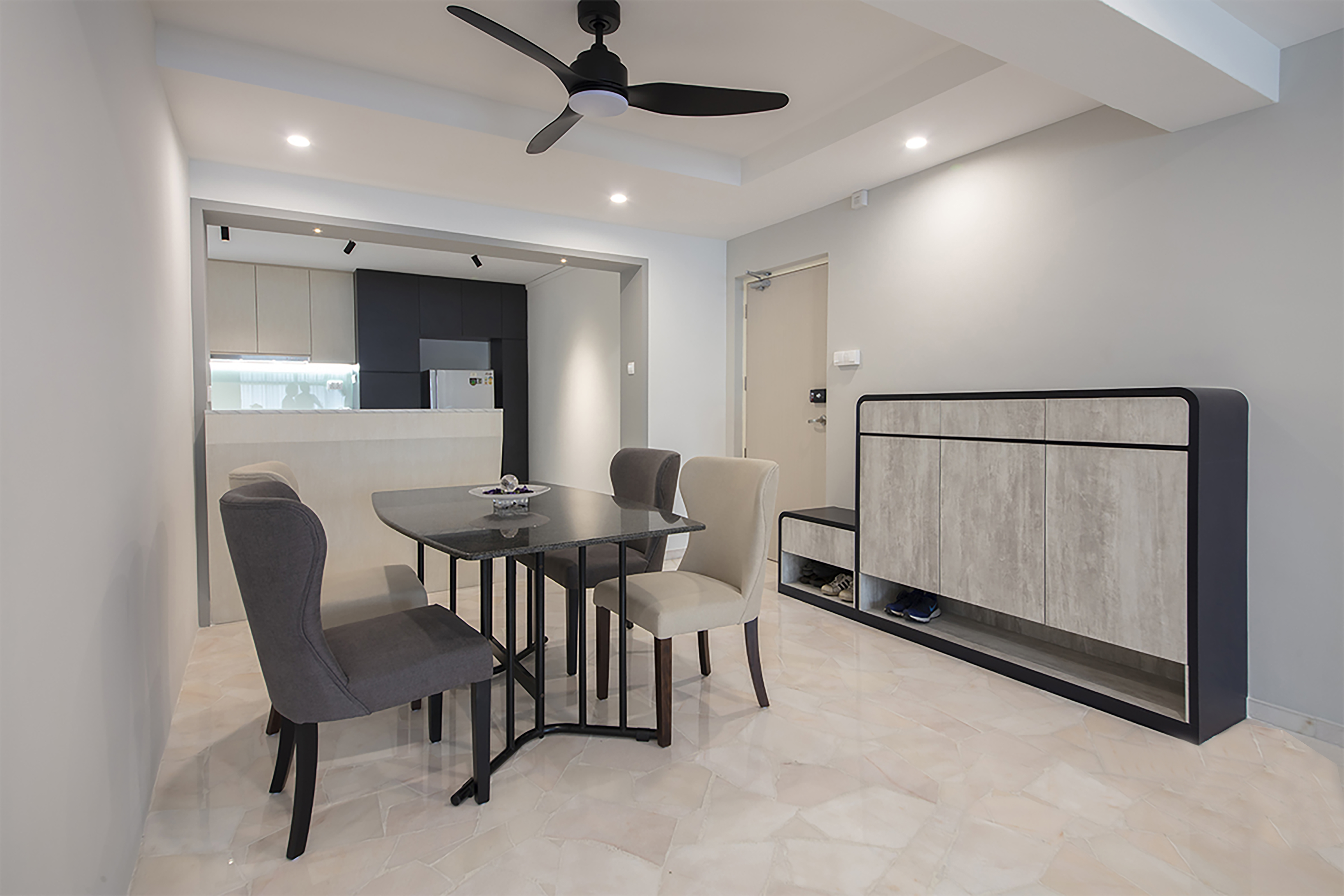 Contemporary Design - Dining Room - HDB 4 Room - Design by Ovon Design Pte Ltd