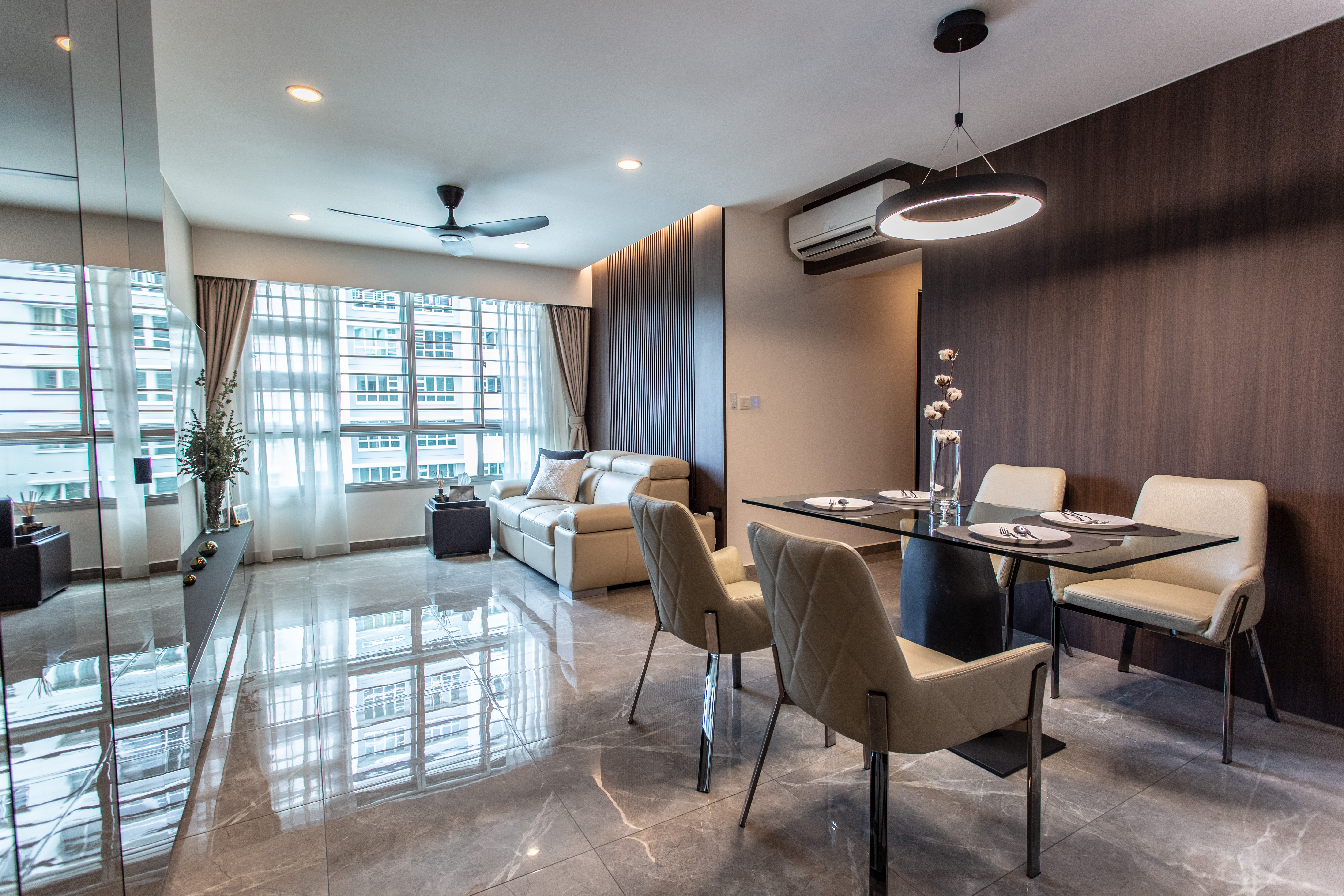 Contemporary Design - Dining Room - HDB 4 Room - Design by Ovon Design Pte Ltd