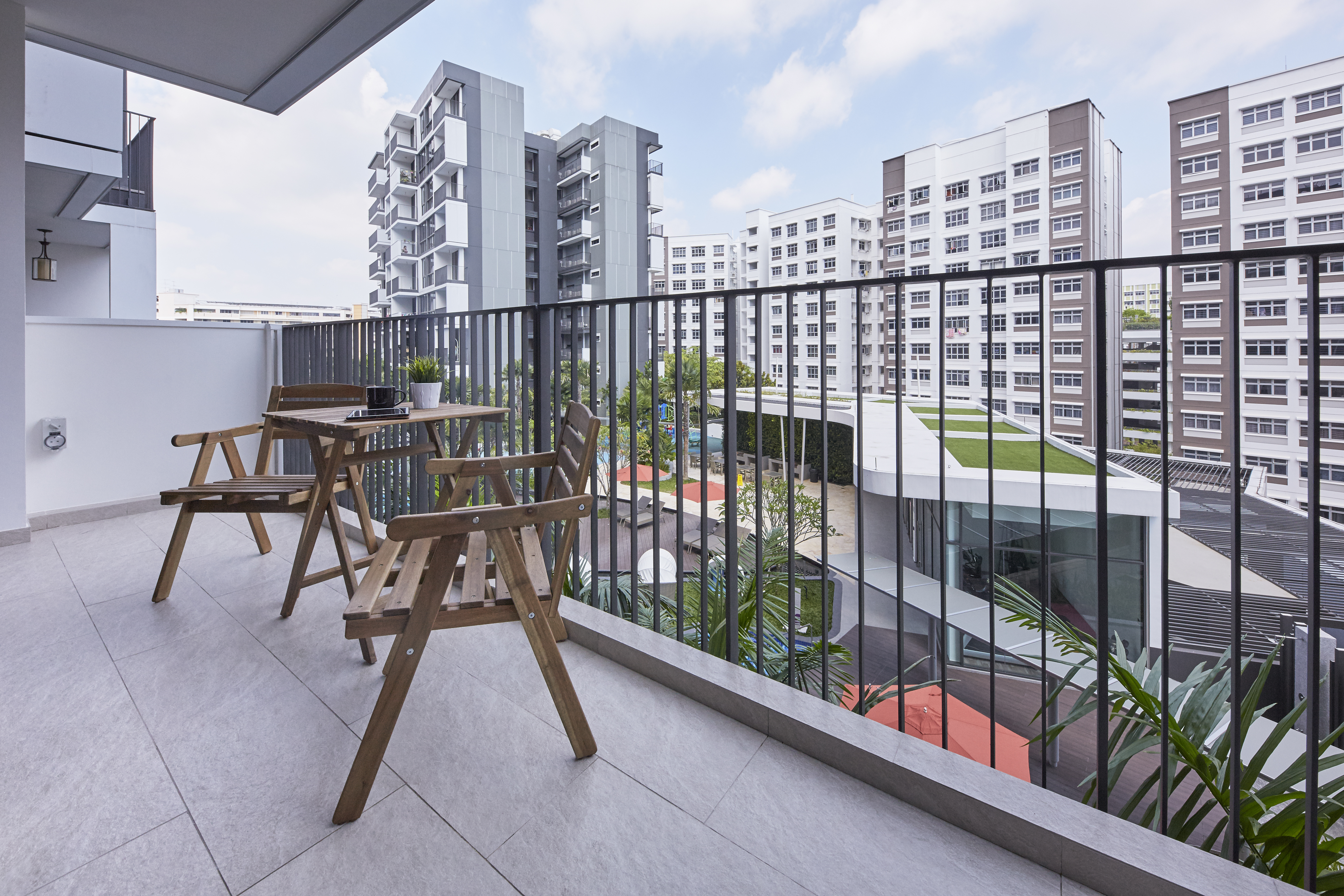 Minimalist, Modern Design - Balcony - Condominium - Design by Plus Interior Studio Pte Ltd