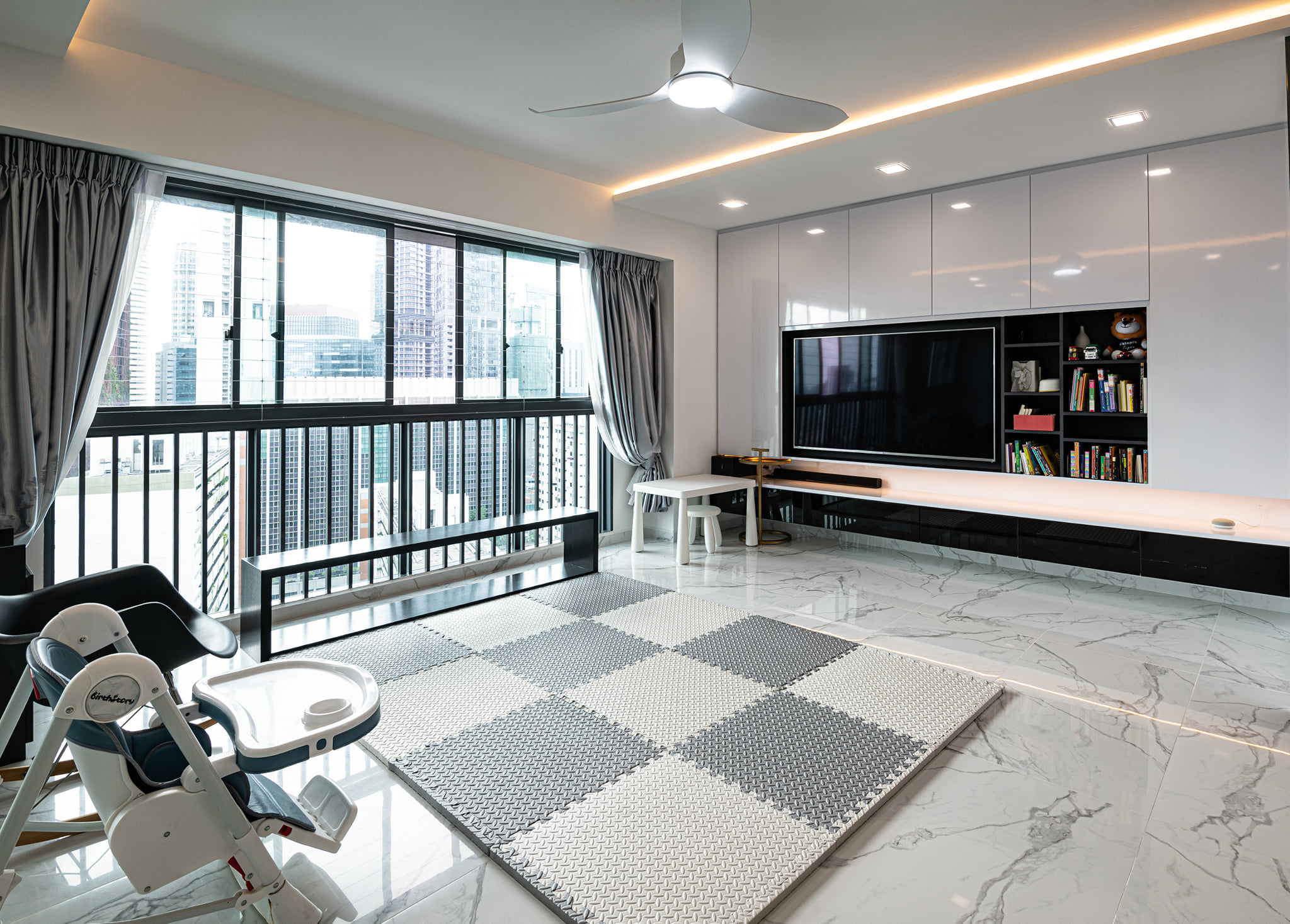 Minimalist Design - Living Room - HDB 5 Room - Design by PHD Posh Home Design Pte Ltd