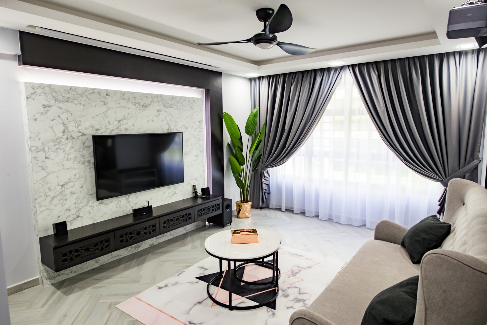 Scandinavian Design - Living Room - HDB 5 Room - Design by PHD Posh Home Design Pte Ltd