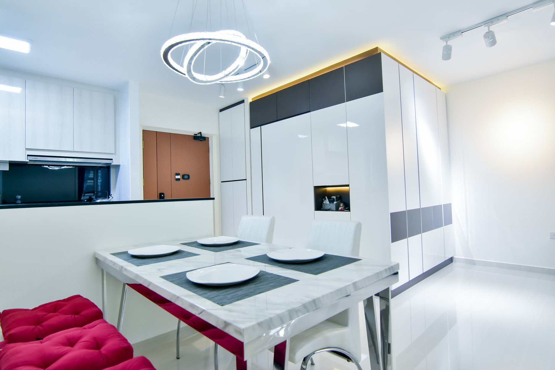 Minimalist Design - Dining Room - HDB 5 Room - Design by PHD Posh Home Design Pte Ltd