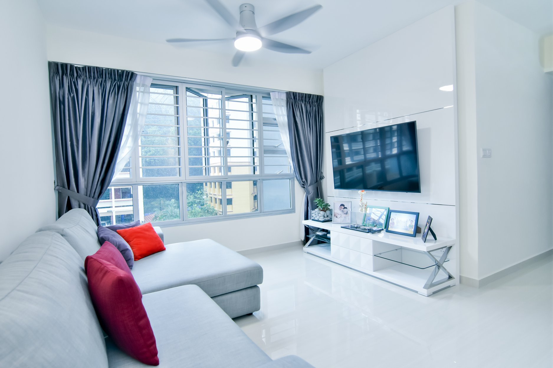 Minimalist Design - Living Room - HDB 5 Room - Design by PHD Posh Home Design Pte Ltd