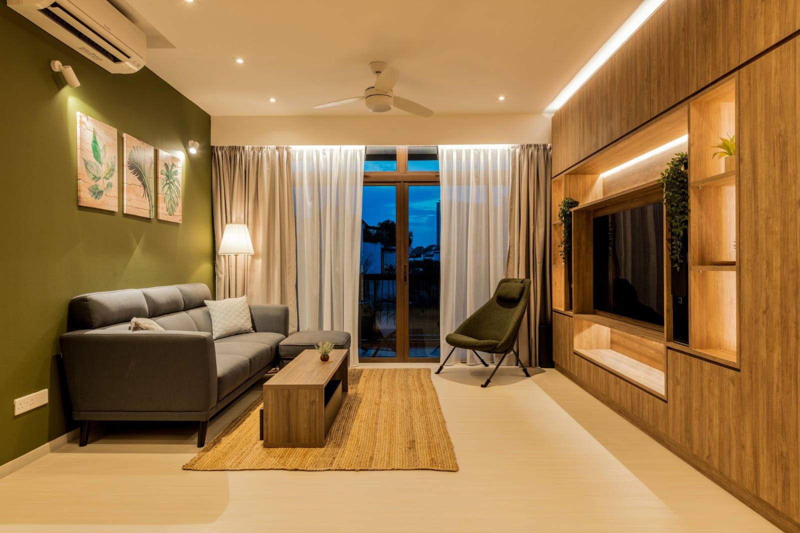 Modern, Scandinavian, Vintage Design - Living Room - HDB Executive Apartment - Design by PHD Posh Home Design Pte Ltd