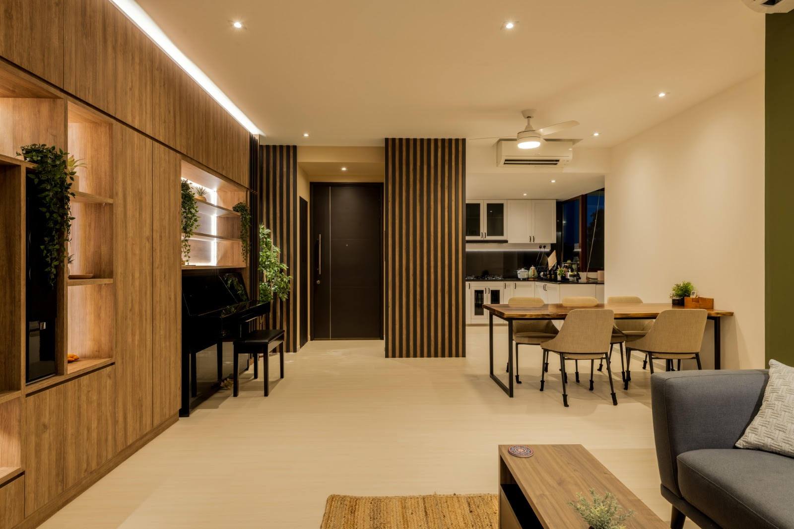 Modern, Scandinavian, Vintage Design - Living Room - HDB Executive Apartment - Design by PHD Posh Home Design Pte Ltd