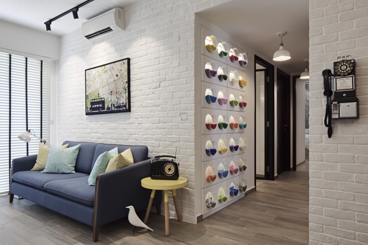 Industrial, Minimalist, Retro Design - Living Room - Condominium - Design by Posh Home Holding Pte Ltd