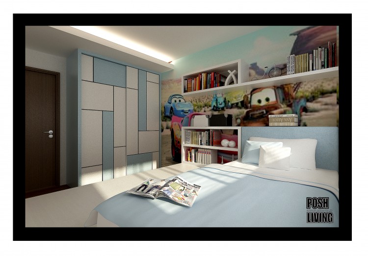 Country, Scandinavian Design - Bedroom - HDB 5 Room - Design by Posh Living Interior Design Pte Ltd