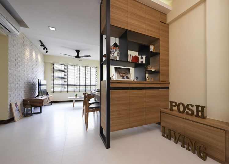 Industrial, Minimalist, Scandinavian Design - Living Room - HDB 4 Room - Design by Posh Living Interior Design Pte Ltd