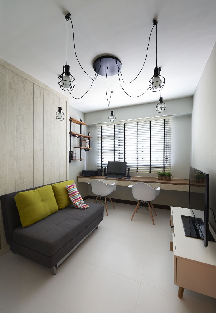Industrial, Minimalist, Scandinavian Design - Study Room - HDB 4 Room - Design by Posh Living Interior Design Pte Ltd