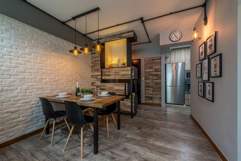 Industrial, Rustic Design - Dining Room - HDB 4 Room - Design by Posh Living Interior Design Pte Ltd