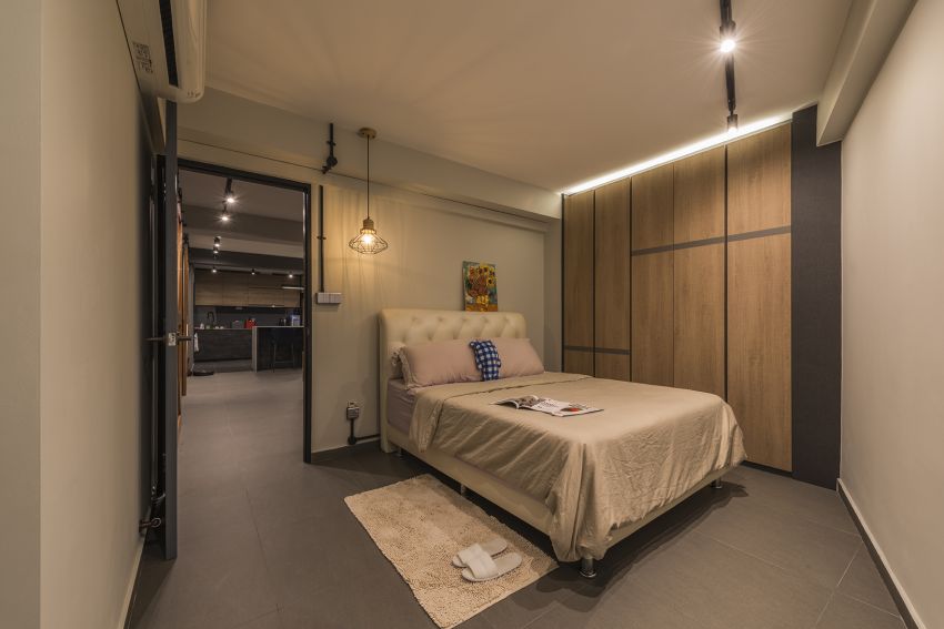 Industrial, Minimalist, Rustic Design - Bedroom - HDB 4 Room - Design by Posh Living Interior Design Pte Ltd