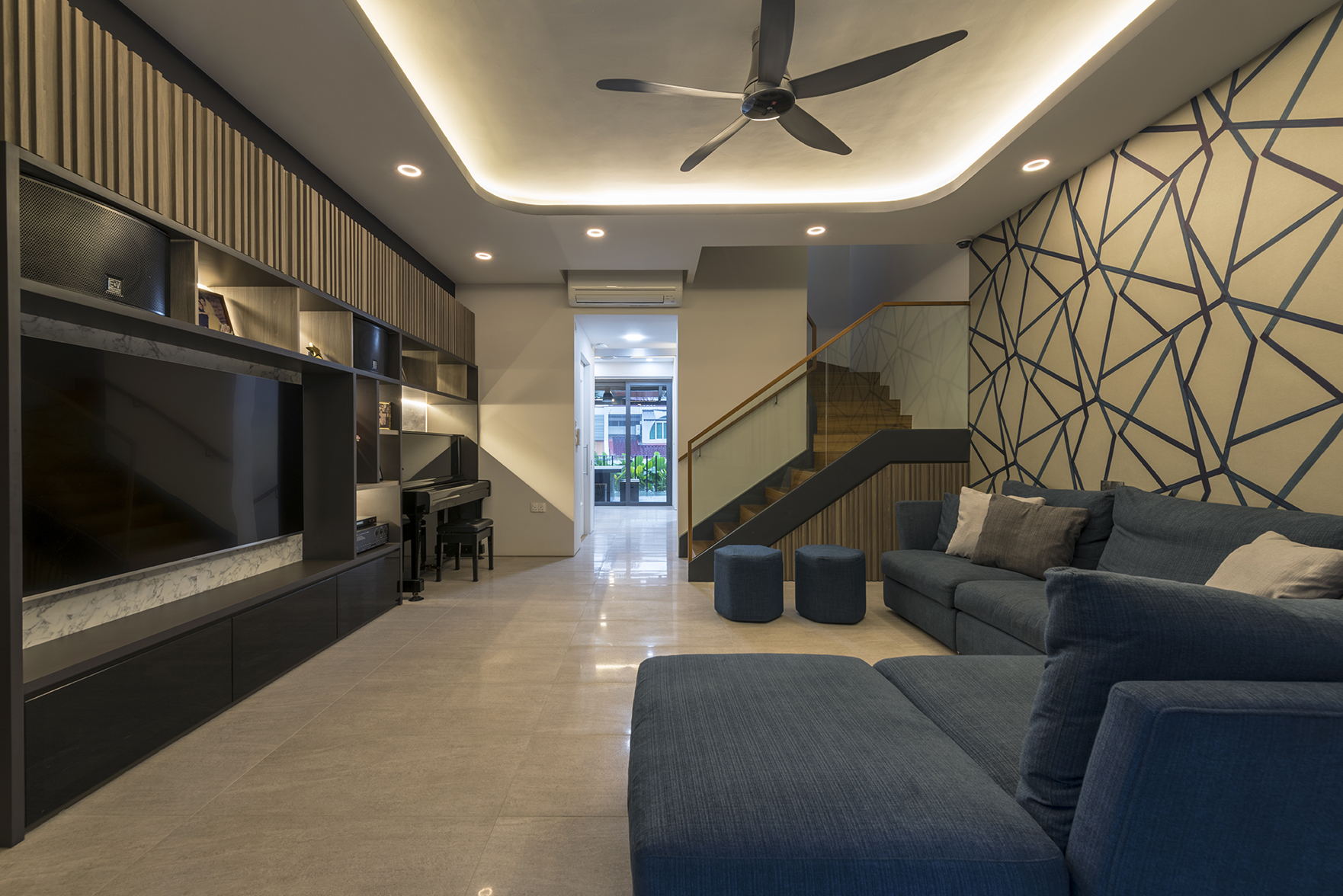 Contemporary, Modern Design - Living Room - Landed House - Design by Posh Living Interior Design Pte Ltd