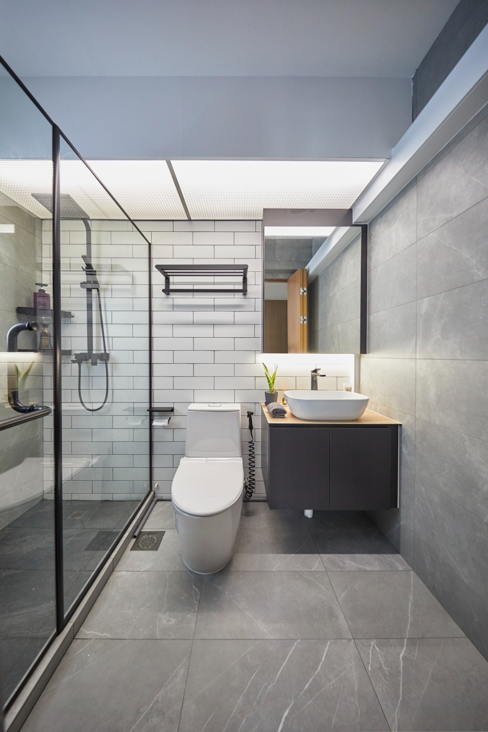 Modern, Rustic, Scandinavian Design - Bathroom - HDB 4 Room - Design by PRDT Pte Ltd