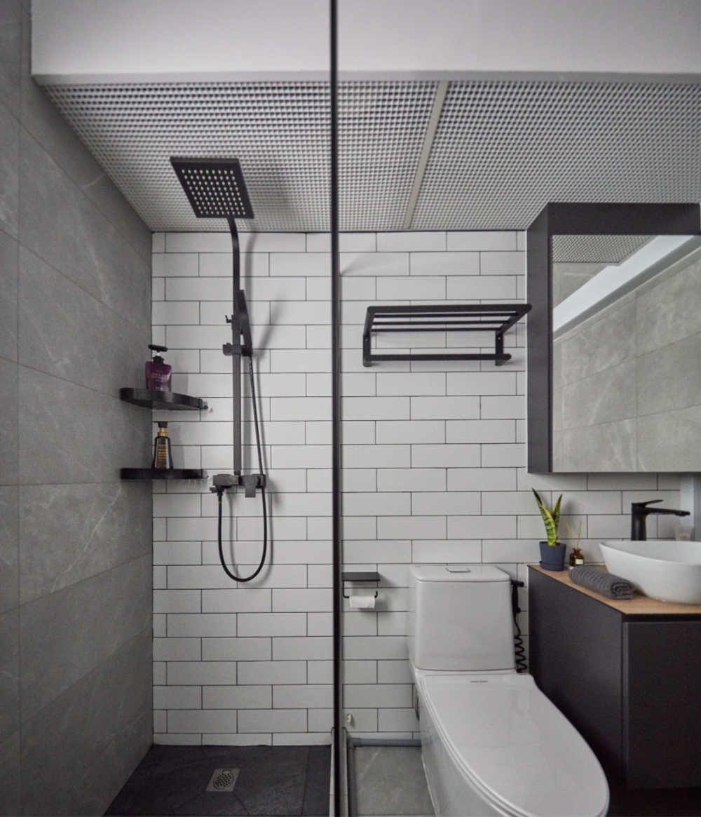 Modern, Rustic, Scandinavian Design - Bathroom - HDB 4 Room - Design by PRDT Pte Ltd