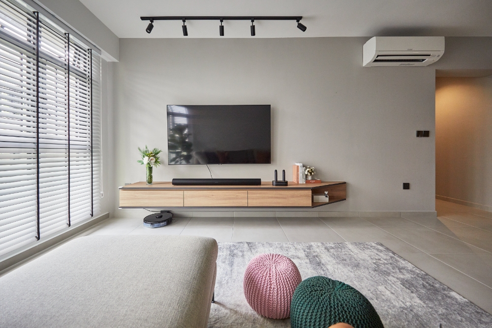 Modern, Rustic, Scandinavian Design - Living Room - HDB 4 Room - Design by PRDT Pte Ltd