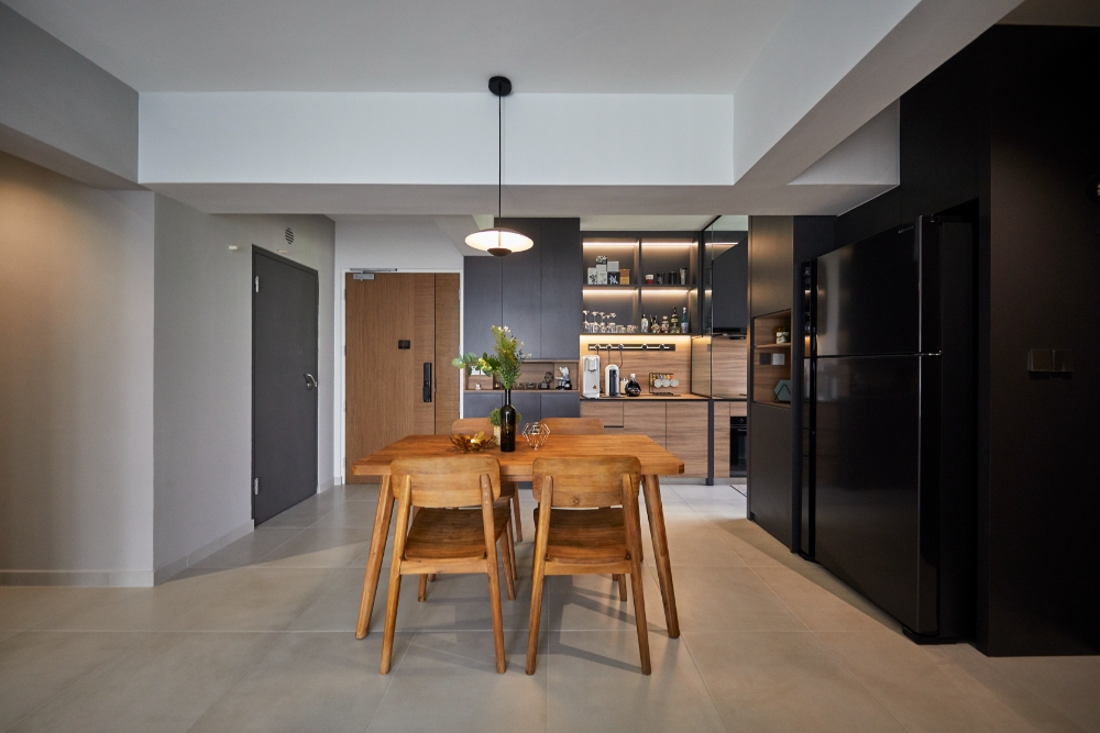 Modern, Rustic, Scandinavian Design - Dining Room - HDB 4 Room - Design by PRDT Pte Ltd