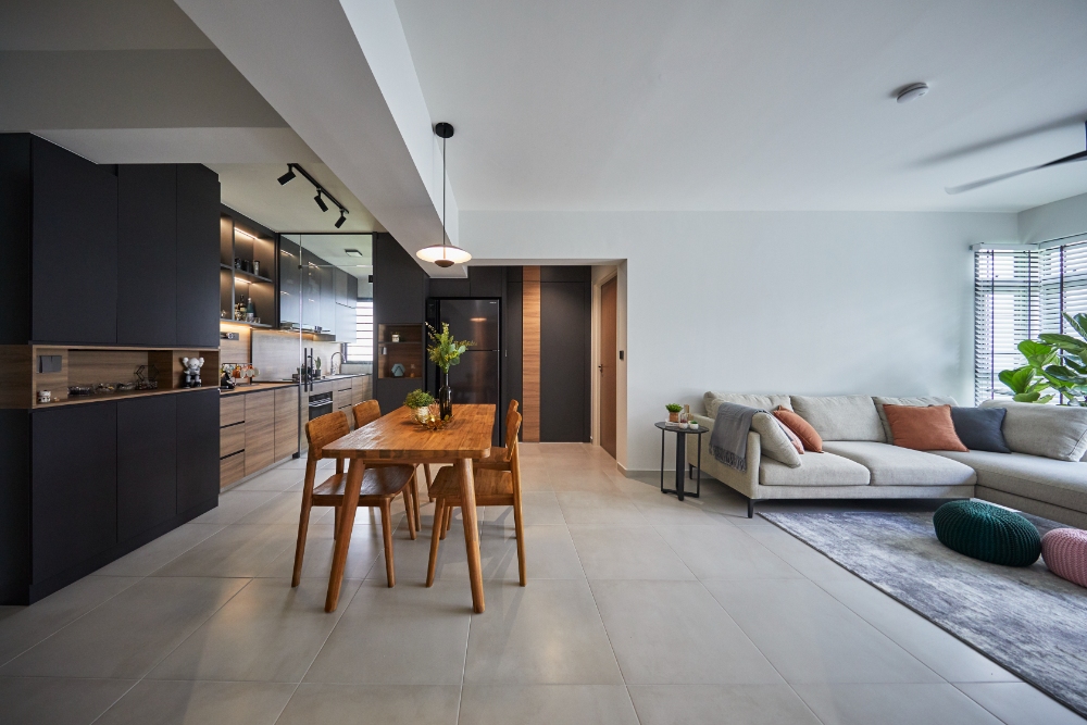 Modern, Rustic, Scandinavian Design - Kitchen - HDB 4 Room - Design by PRDT Pte Ltd