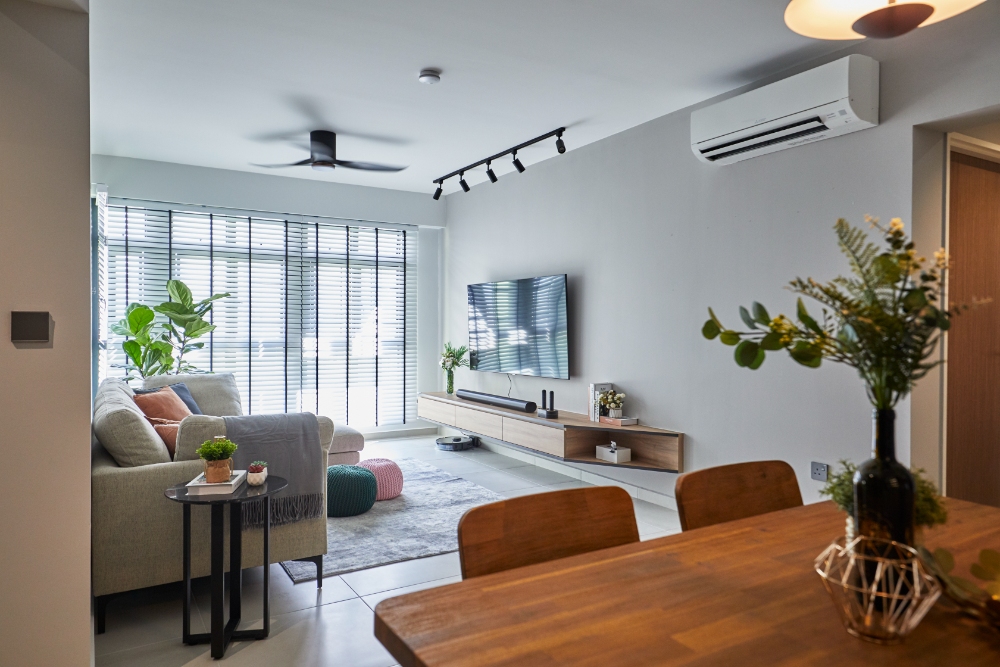 Modern, Rustic, Scandinavian Design - Living Room - HDB 4 Room - Design by PRDT Pte Ltd