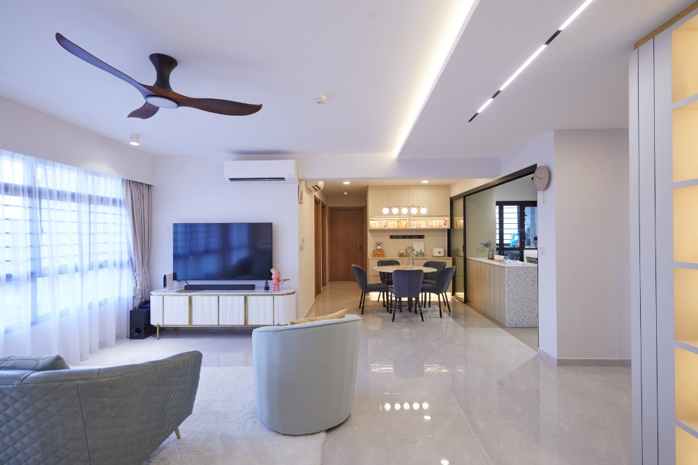 Modern, Scandinavian Design - Living Room - HDB 5 Room - Design by PRDT Pte Ltd