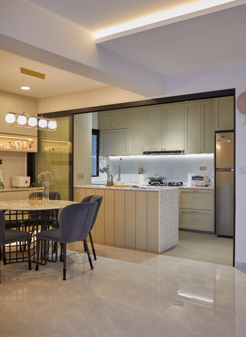 Modern, Scandinavian Design - Kitchen - HDB 5 Room - Design by PRDT Pte Ltd