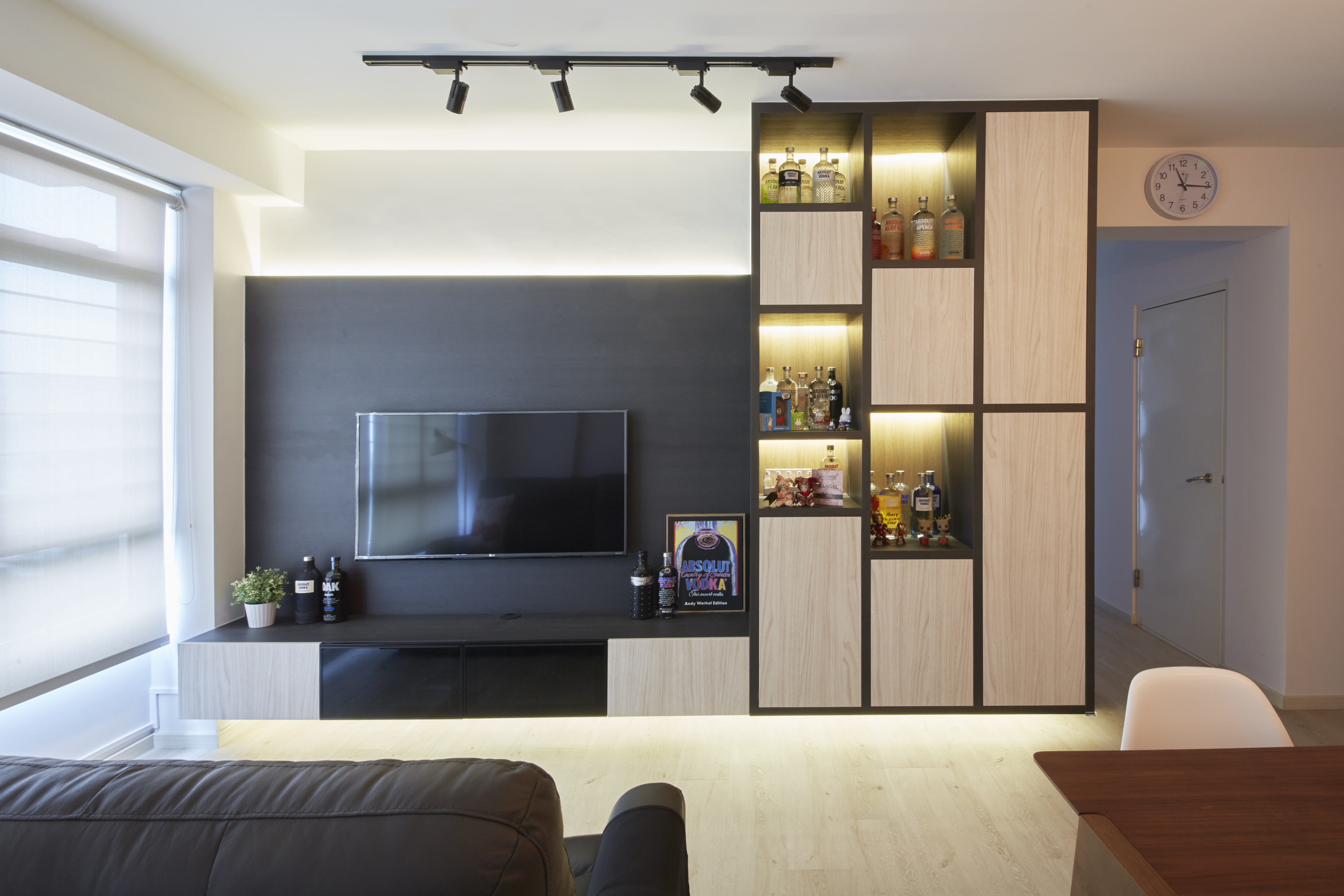 Contemporary, Modern Design - Living Room - HDB 4 Room - Design by PRDT Pte Ltd