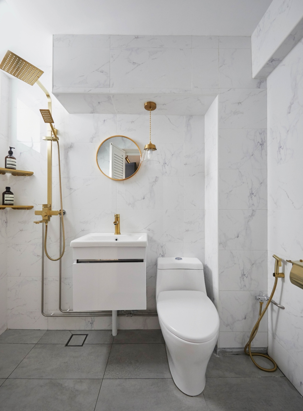 Minimalist, Modern Design - Bathroom - HDB Executive Apartment - Design by PRDT Pte Ltd