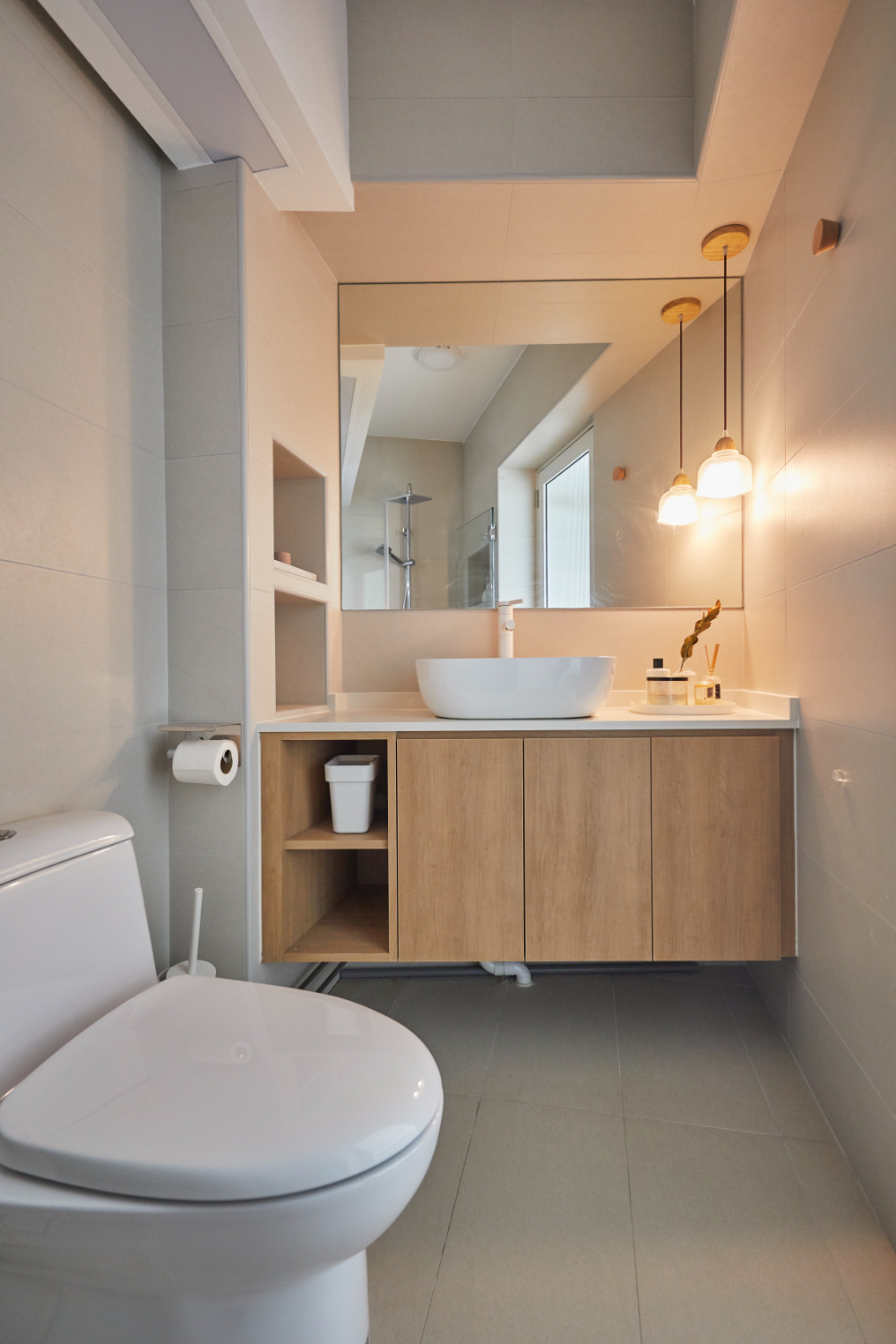 Rustic, Scandinavian Design - Bathroom - HDB 4 Room - Design by PRDT Pte Ltd