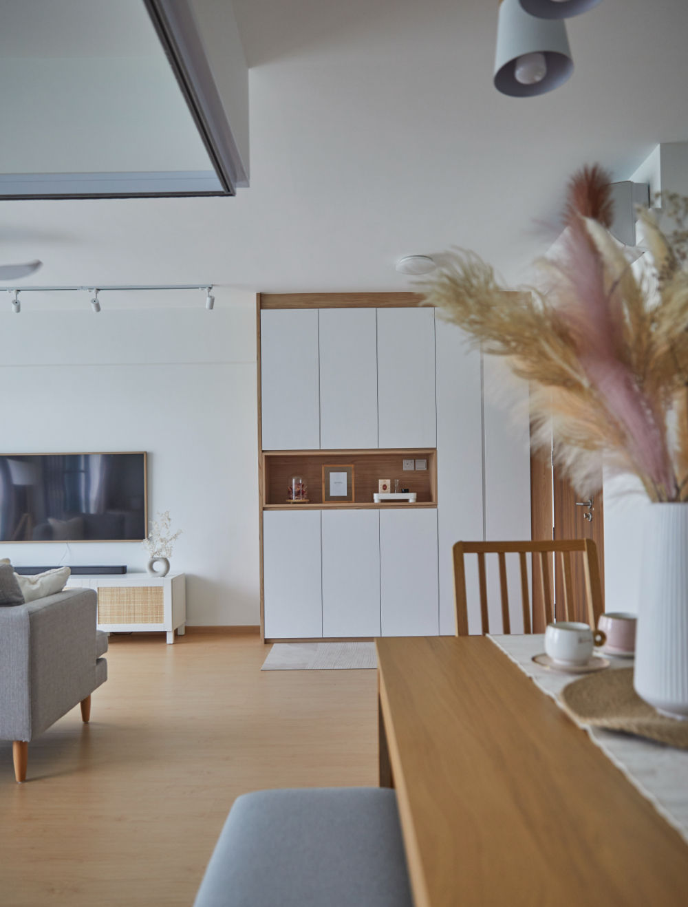 Rustic, Scandinavian Design - Living Room - HDB 4 Room - Design by PRDT Pte Ltd