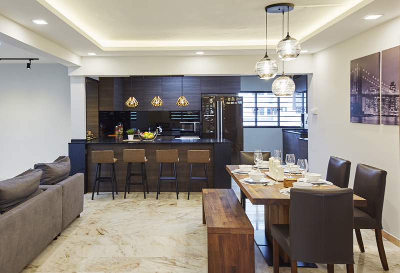 Contemporary, Modern, Scandinavian Design - Dining Room - HDB 5 Room - Design by PRDT Pte Ltd