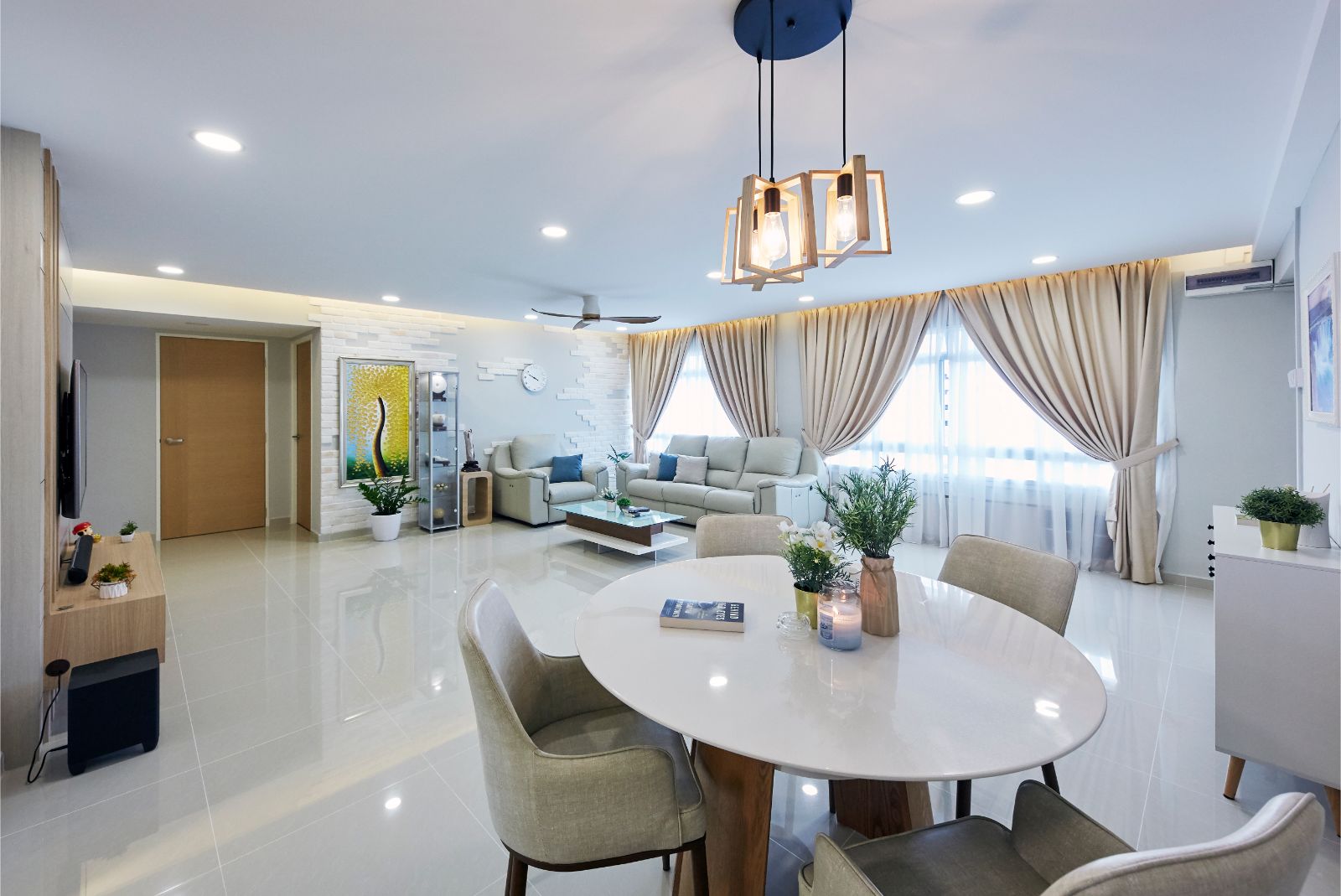 Contemporary, Modern, Scandinavian Design - Living Room - HDB 5 Room - Design by PRDT Pte Ltd