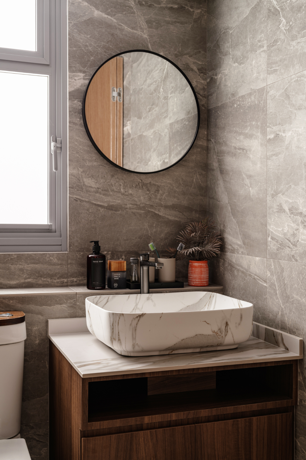 Rustic, Scandinavian Design - Bathroom - HDB 5 Room - Design by PRDT Pte Ltd