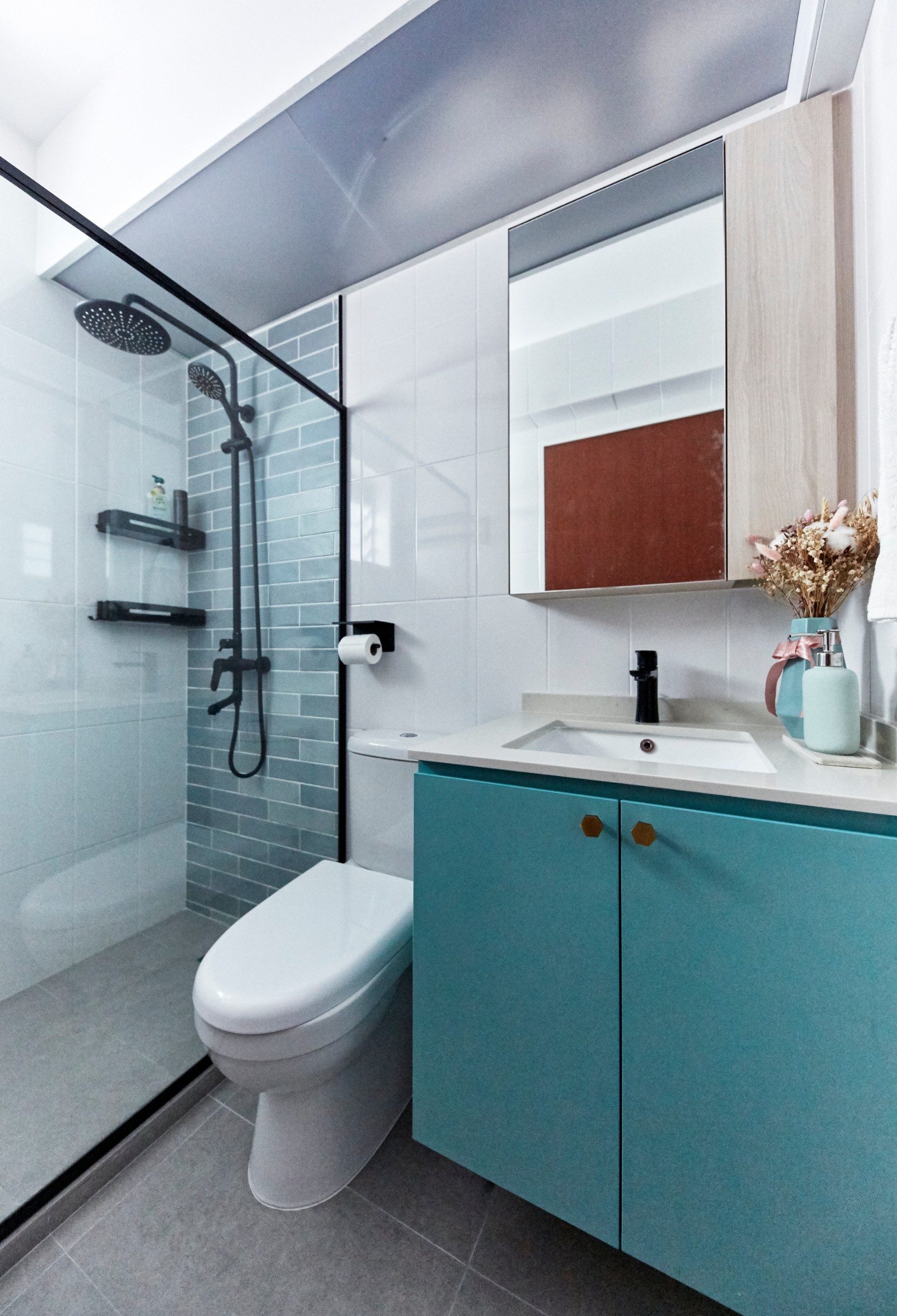 Eclectic, Modern, Scandinavian Design - Bathroom - HDB 4 Room - Design by PRDT Pte Ltd