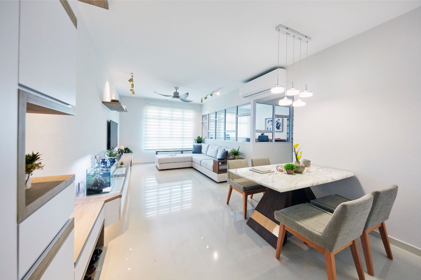 Classical, Minimalist, Modern Design - Living Room - HDB 4 Room - Design by PRDT Pte Ltd