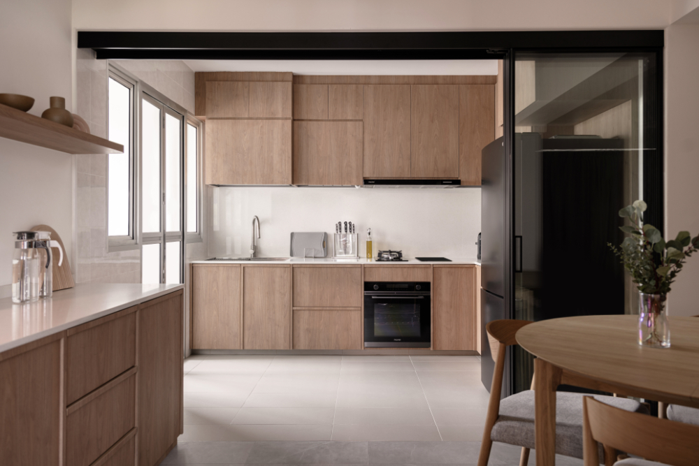 Minimalist, Rustic, Scandinavian Design - Kitchen - HDB 4 Room - Design by PRDT Pte Ltd