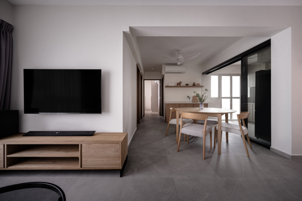 Minimalist, Rustic, Scandinavian Design - Living Room - HDB 4 Room - Design by PRDT Pte Ltd