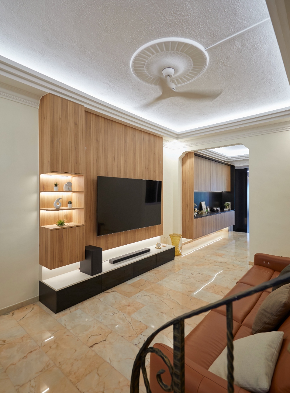 Country, Modern Design - Living Room - Landed House - Design by PRDT Pte Ltd